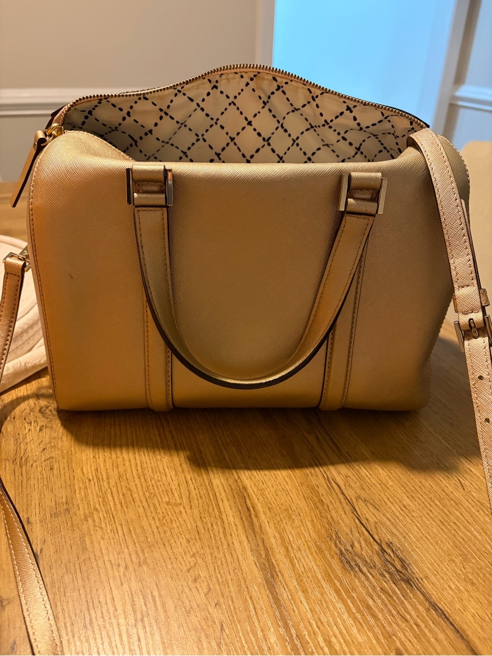 Rose Gold Kate Spade Purse - Picture 4 of 6